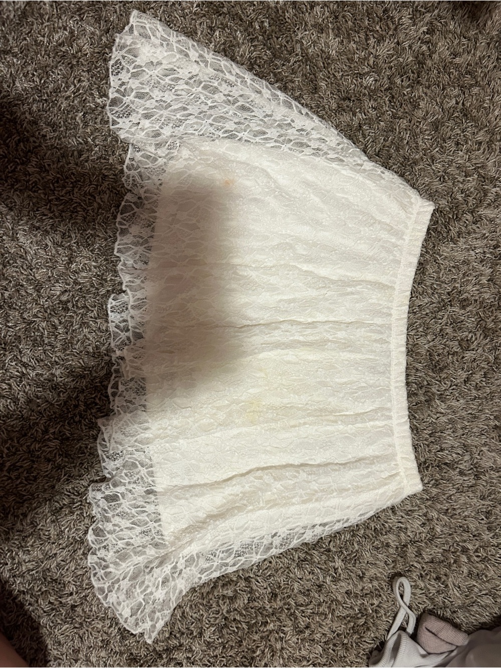 Lace Mini Skirt Hollister - White